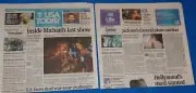 Michael Jackson's Death & Legacy 3 Newspapers incl. USA Today 6-29-2009 Unread