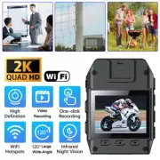 2K FHD Video DVR Clip IR Night Cam WIFI Audio Recorder 64GB Police Body Camera