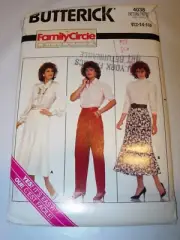 WOMENS UNCUT BUTTERICK Sewing Pattern 4038 FLARE GORED SKIRT PANTS SIZE 12-16