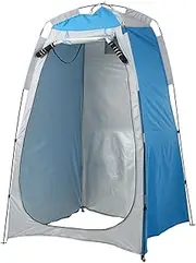 Privacy Shelter Tent Portable Outdoor Camping Beach Shower Toilet Changing Tent Sun Rain Shelter with Window Blue&Grey
