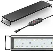 ACAGALA 24/7 Lighting Full Spectrum Aquarium Light 18W LED Fish Tank Light with Extendable Bracket Adjustable Timer Brightness with External Controller for Fish Tank Planted Tank