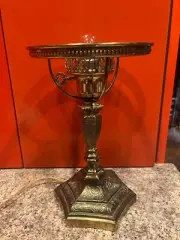 NEW FENTON VERY ORNATE VINTAGE STUDENT STYLE LAMP base, NO SHADE