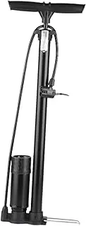 Oshhni Bike Pump with Gauge Stainless Steel Bicycle Air Inflator Portable for Balloon Motorcycle Tire Basketball