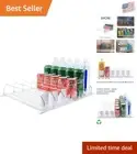 Fridge Drink Organizer with Automatic Pusher Glide – Holds 30 Cans, 12oz to 20oz