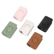 Solid Color Carrying Case Portable Leather Case Protector Retro Camera Bag