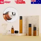 10-50PCS Roller Essential Oil Roll On Ball Glass Bottle Rollerball Perfume Amber
