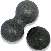 Peanut Massage Ball - Double Lacrosse Ball for Trigger Point Therapy, Myofascial Release, Deep Tissue Fitness Massage & Relax Tight Muscles, Peanut Ball 16cm & Trigger Point Massage Ball 8cm