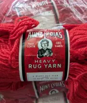 VTG Aunt Lydia's Heavy Rug Yarn Cotton & Rayon Blend 180 yds New/Old Stock 13pc