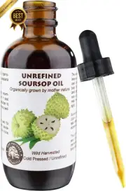 Organic Virgin Soursop Graviola Oil 2oz 60ml Undiluted Unrefined Guanabana
