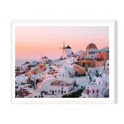 Layers Framed Wall Art - White