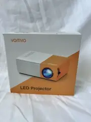 New VAMVO YG300 Pro LED Projector - 22-167" Screen Size Micro USB Orange/White