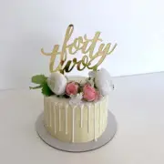 Acrylic Gold Mirror 'forty two' Birthday Cake Topper Party Decorating Supplies
