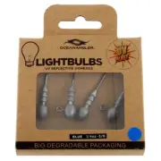 Ocean Angler Light Bulb UV Jig Heads Blue 1/4oz Qty 4