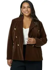 [Pink Dusk] Take a Vow Velvet Blazer in Brown