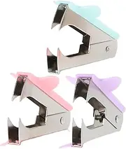 OHPHCALL 3 Pcs Macaron Design Staple Remover Tool Compact Office Desk Accessory for Students Home