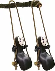 2 Pcs Cute Anime Hanging Decorations with Lucky Function, Faceless Male Car Pendant, Pendant Hanging Swing, Mini Car Accessories Set, Suitable for Birthday Gift Auto Crafts Doll (5.2 * 3.2 CM) ﻿