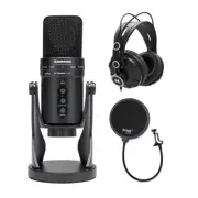 Samson G-Track Pro USB Microphone with Headphones and Knox Pop Filter