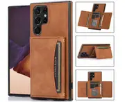 063 Three Fold Wallet Phone Case Card Insertion Suitable for Samsung S23