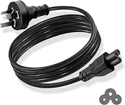 2m/6.5ft AU Plug 3 Prong IEC C5 AC Power Supply Cord Compatible for Monitor,Desktop,Computers,Scanners, Samsung, LG LED LCD Smart HDTV,PC Laptop,Acer, Asus, Epson Printer Charging Cable Replacement