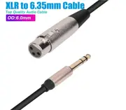 XLR Female to TRS 1/4 6.35mm Male Audio Cable Microphone Stereo Jack