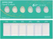 Gansai Tambi Opal Colors, 6 Colors Set, Polarized Pearl, Metalic, Ideal Calligra