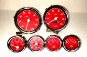 Smiths Replica Kit- Elec Temp Oil Fuel VoltGauge 0-140KMHSpeedo+0-80RPM 100mm RC