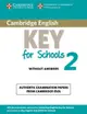Cambridge English Key for Schools 2: Student's Book without Answers