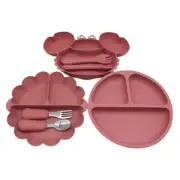 Crab Dinner Plate Large Compartment Traybaby Suction Cup Autonomous Eating Train