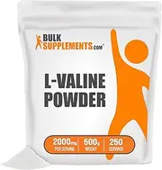 BulkSupplements.com L-Valine Powder - Amino Acid Nutritional Supplements - BCAAs Amino Acids Powder - Vegan BCAA Powder - Amino Acids Supplement for Men - Amino Acid Powder (500 Grams - 1.1 lbs)