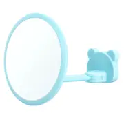 360 Rotation Suction Cup Fogless Shower Shaving Shave Bathroom Mirrors Blue