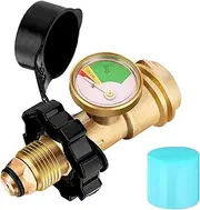 Sdlnklm Gas Cylinder Adapter with Gauge for Propane Connection Type Conversion