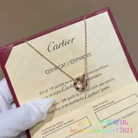 在飛比找蝦皮購物優惠-Cartier 卡地亞 LOVE 系列 18K玫瑰金 項鍊 