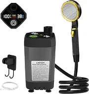 Portable Shower for Backyard, Camping Shower Rv Outdoor Shower Kit Camp Shower W/Full Screen Intelligent Digital Display Adjustable Shower Kit Portable Shower for Camping