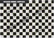 1:24 scale (3xA4) Garage marble tile floor - Peel and Apply decal /model car 4