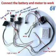 12V6V24V Children electric car DIY modified wires and switch kit,with 2.4G Bluetooth remote control Self-made baby electric car 6VRx18 wire