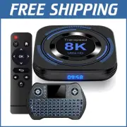 Upgraded Android TV Box 12.0 - 4GB RAM/64GB Storage w/ Mini Keyboard & Remote