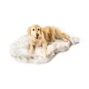 PupRug, Faux Fur Orthopedic Memory Foam Dog Bed for Joint Pain Relief, Waterp...