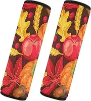 Car Seat Belt Pads Covers 2 Pcs Soft Unique Car Safety Seat Belt Strap Shoulder Pad Camera Bag Strap Cover Car Accessories for Adults and Kids M Thanksgiving Day Yellow Autumn