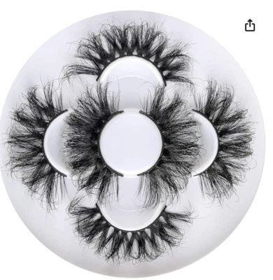 25mm 3D Mink Lashes Full Volume Mink Eyelashes Fluffy Volume Dramatic 25mm Mi...