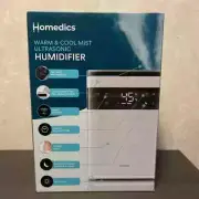 Homedics Premium Warm & Cool Mist Ultrasonic Humidifier Topfill, 58 Hour Runtime