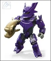 HALO MEGA CONSTRUX BLOKS PURPLE H3 BRUTE CAPTAIN FIGURE 10TH ANNIVERSARY SERIES