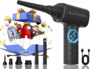 Compressed Air Duster - 50000 RPM, Character Balloons Gift, 3 Gear Led Light 600