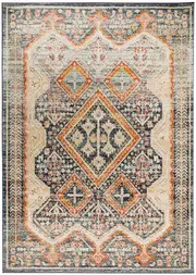 Heirloom Navy Blue Geometric Medallion Rug