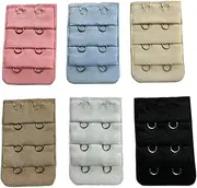 [WLngtv] 6Pc Random Color Bra Extenders Women Bra Extension Hooks 2 Hook 3 Row Back Extension Bra Buckle Women Lingerie Bra Accessories Creative and Exquisite popular, Random