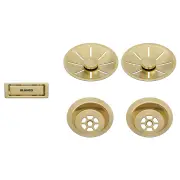 Blanco Overflow set Satin Gold double 203477