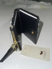 Radley London Black & White Logo & Dog Small Leather Bifold Wallet