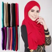 Fashion Long Cotton Jersey Hijab Scarf Shawl Wrap Solid Headscarf Muslim Scarves