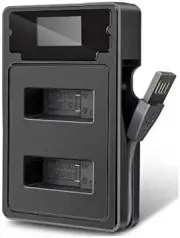 LCD Dual Charger for Gopro Hero 12 / Hero 11 / Hero 10 / Hero 9 Black