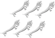 Cabilock 6Pcs Cute Dog Metal Chopstick Rest Decorative Tabletop Spoon Fork Holder for Dining Home Parties Zinc Alloy Utensil Stand for Kitchen Use