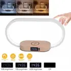 Bedside LED Clock Desk Lamp 15W Fast Wireless Charger Touch Control Table Lamp